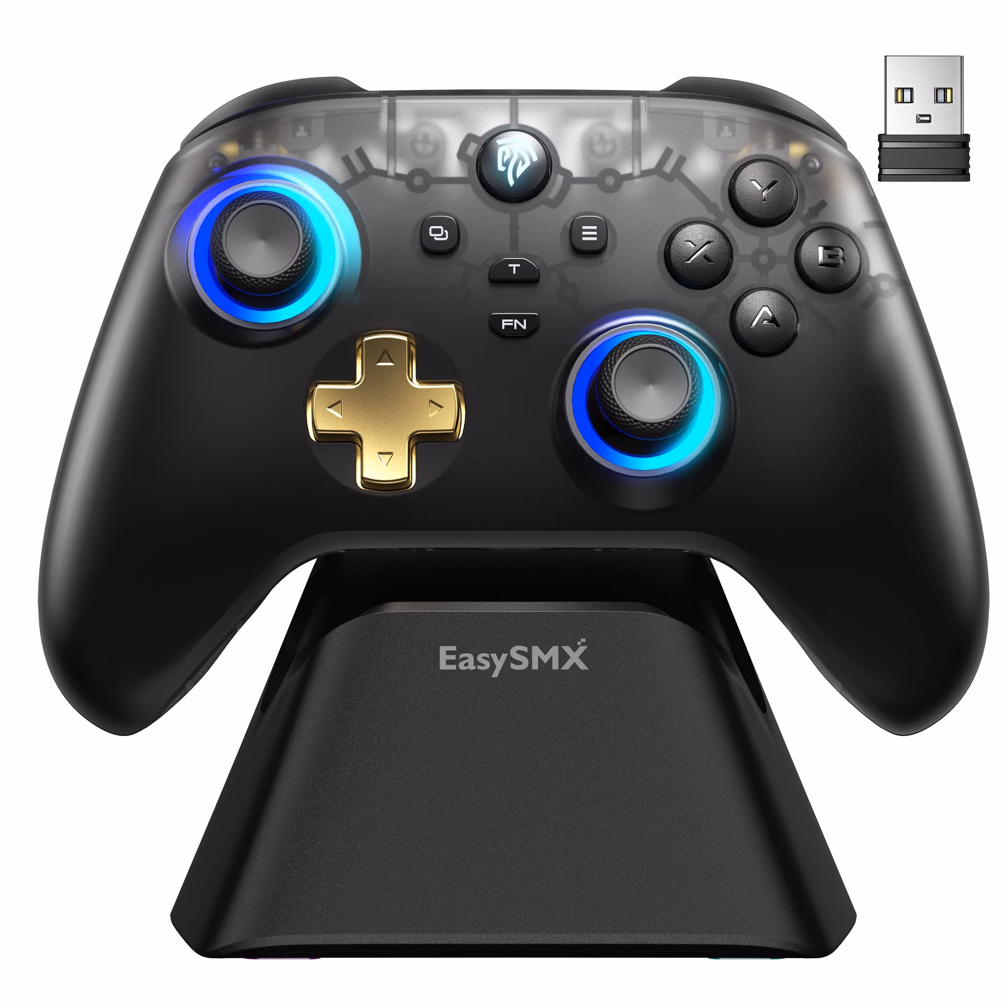 EasySMX D05 -  Kablosuz Gamepad - Hall Effect Stick - Drift & Dead Zone Yok, PC/Switch/Steam Uyumlu