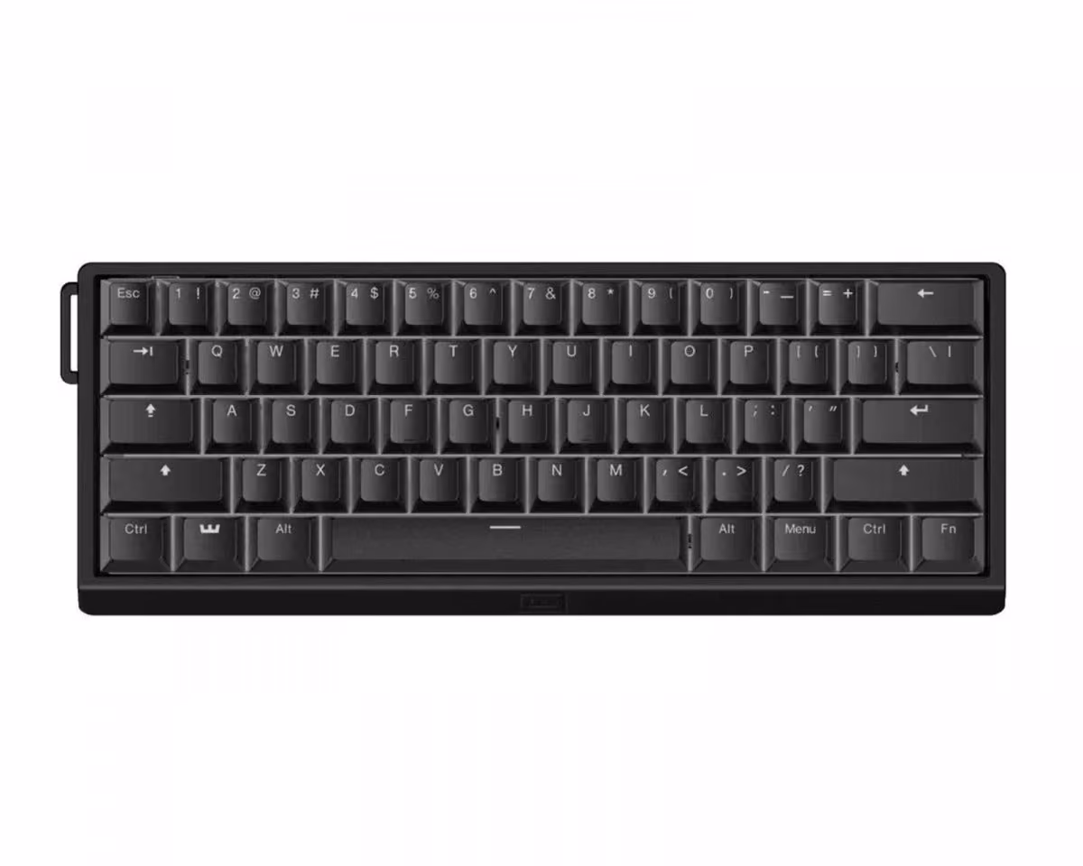 Wooting 60HE v2 Hall Effect Manyetik Switch Gaming Klavye  - ANSI Non Split - Black Aluminum